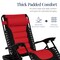 Best Choice Products Oversized Padded Zero Gravity Chair, Folding Outdoor Patio Recliner w/ Side Tray